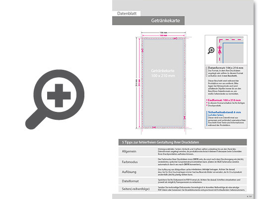 Product Bild getr__nkekarte_mit_3-fach_drahtheftung__endformat_din_lang__28-seitig