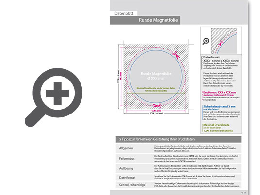 Product Bild hochwertige_k__hlschrank-magnetfolie_rund_(kreisrund_konturgeschnitten)___einseitig_4_0-farbig_bedruckt