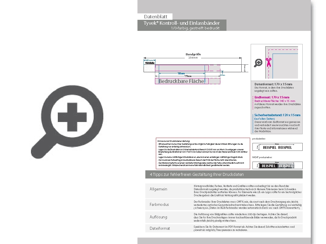 Product Bild tyvek__-kontroll-_und_einlassb__nder__gestreift__1_0-farbig_(schwarz)_bedruckt
